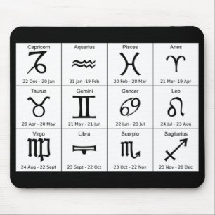 astrologische symptomen mousepad muismat