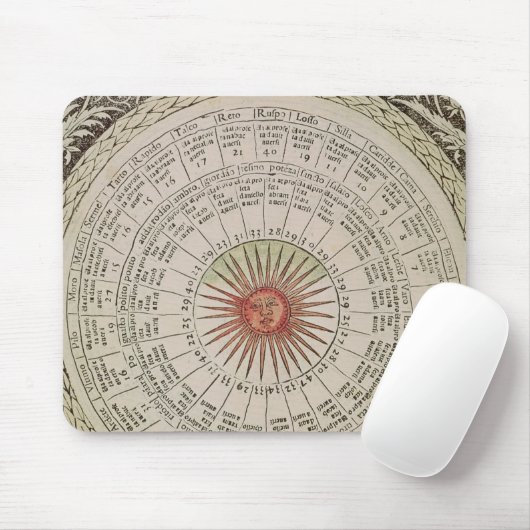 Astrologische tabel van de zon muismat (Met muis)