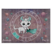 Astrologische Taurus Schattigee kat Zodiac Wheel Snijplank (Voorkant)