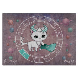 Astrologische Taurus Schattigee kat Zodiac Wheel Snijplank