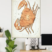 Astrologische tekening kanker poster (Thuiskantoor)