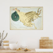 Astrologische tekening van Capricorn Poster (Keuken)