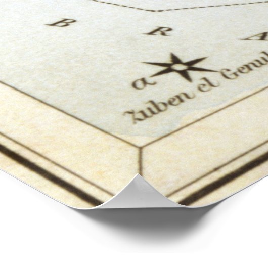 Astrologische tekening van virgo poster (Hoek)