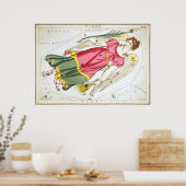 Astrologische tekening van virgo poster (Keuken)