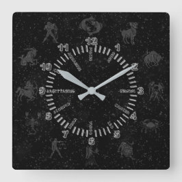 Astrologische tekens vierkante klok