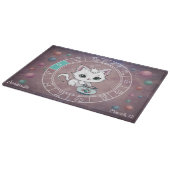 Astrologische Vissen Schattigee kat Zodiac Wheel Snijplank (Hoek)