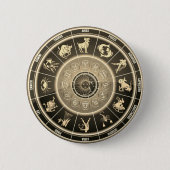 astrologische wielknop ronde button 5,7 cm (Voorkant)