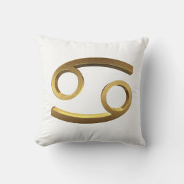 Astrologische Zodiac-signalen Sun Sign Cancer Gold Kussen