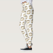 Astrologische Zodiac-signalen Sun Sign Cancer Gold Leggings (Links)