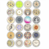 astrologische zodiale kaarten hematocriet collage sticker (Voorkant)