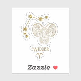 Astrologisches Sternzeichen Widder - Aufkleber Sticker