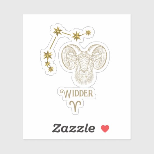 Astrologisches Sternzeichen Widder -  Aufkleber Sticker (Vel)