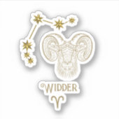Astrologisches Sternzeichen Widder -  Aufkleber Sticker (Voorkant)