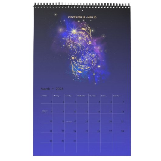 Astrology 2026 wall Calendar Kalender (Mar 2026)