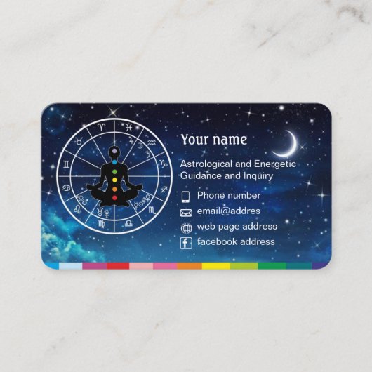 Astrology and Horoscope Business Cards  Visitekaartje (Voorkant)