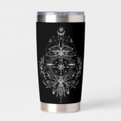 Astrology and Sacred Geometry Moth Geïsoleerde Drinkbeker (Achterkant)