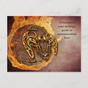 Astrology Aries Horoscope Personal Message Quote Aankondigingskaart