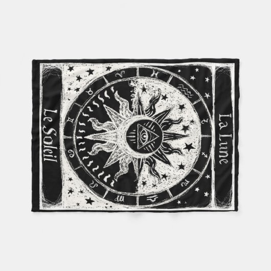Astrology Blanket Fleece Deken (Voorkant (Horizontaal))