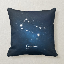 Astrology Blue Nebula Gemini Zodiac Sign Kussen