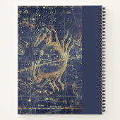 Astrology Cancer Horoscope Sketchbook with Name Notitieboek (Achterkant)