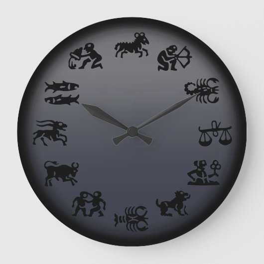 Astrology Clock Horoscope Clocks - Customize Grote Klok (Voorkant)