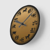 Astrology Clock Horoscope Clocks - Customize Ronde Klok (Hoek)