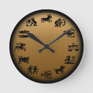 Astrology Clock Horoscope Clocks - Customize Ronde Klok