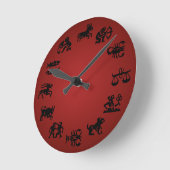 Astrology Clock Horoscope Clocks - Customize Ronde Klok (Hoek)
