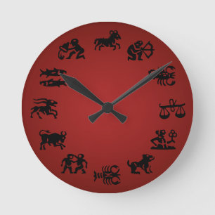 Astrology Clock Horoscope Clocks - Customize Ronde Klok