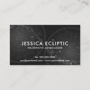 Astrology Constellations Chart (B&W) Astrologer Visitekaartje