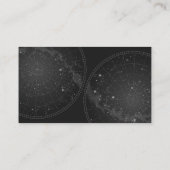 Astrology Constellations Chart (B&W) Astrologer Visitekaartje (Achterkant)