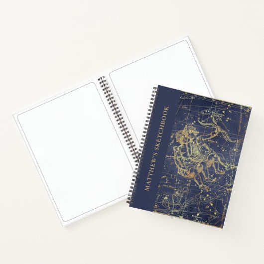 Astrology Gemini Horoscope Sketchbook with Name Notitieboek (Binnen)