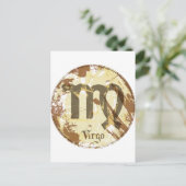Astrology Grunge Virgo Briefkaart (Staand voorkant)
