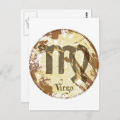 Astrology Grunge Virgo Briefkaart (Voorkant / Achterkant)