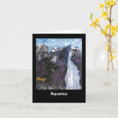 Astrology Horoscope Aquarius Kaart (Gele Bloem)