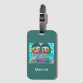 Astrology Horoscope Gemini Acryllic Bagagelabel (Voorkant (verticaal))