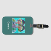 Astrology Horoscope Gemini Acryllic Bagagelabel (Voorkant (horizontaal))