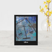 Astrology Horoscope Libra Kaart (Gele Bloem)