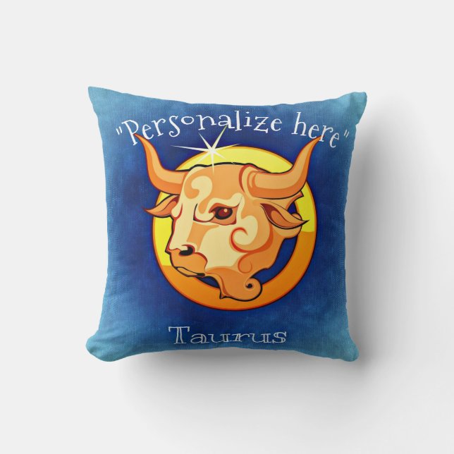 Astrology Horoscope Taurus Decorative Throw P Kussen (Voorkant)