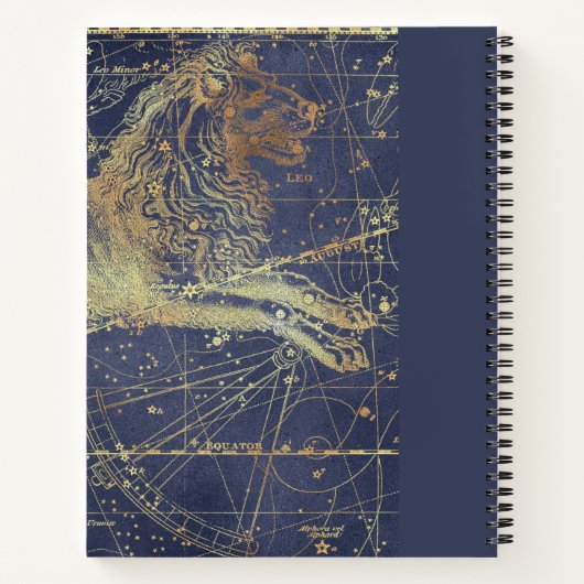 Astrology Leo Horoscope Sketchbook with Name Notitieboek (Achterkant)