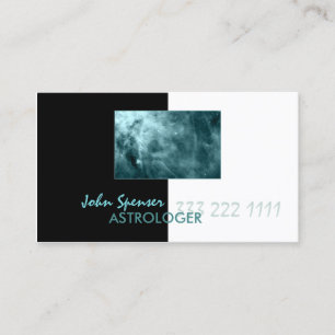 Astrology Metaphysical Blue Cosmos Galaxkaart Visitekaartje