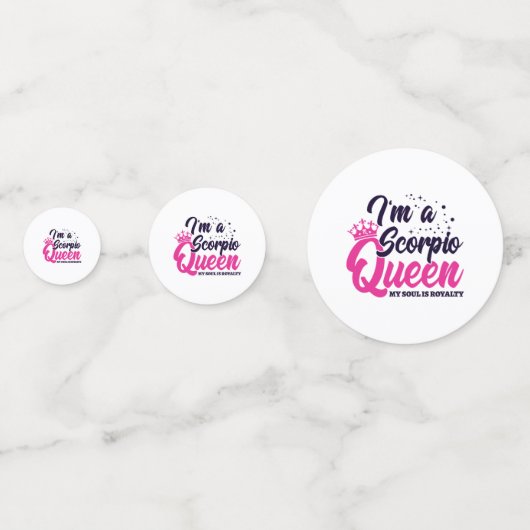 Astrology Oktober November Birthday Scorpio Queen Confetti (Achterkanten)