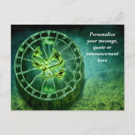 Astrology Pisces Horoscope Personalize Message Aankondigingskaart