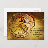 Astrology Sagittarius Horoscope Personal Message Aankondigingskaart (Voorkant / Achterkant)
