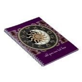 Astrology Sun and Moon Design Personalized Notitieboek (Rechterzijde)
