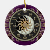 Astrology Sun en Moon Personalized Keramisch Ornament (Voorkant)