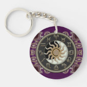 Astrology Sun en Moon Personalized Sleutelhanger (Voorkant)