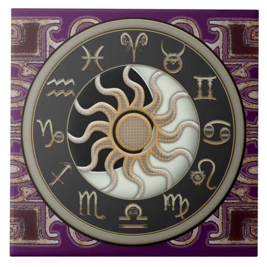 Astrology Sun en Moon Tegeltje (Voorkant)