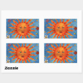 Astrology Sun Rechthoekige Sticker (Vel)