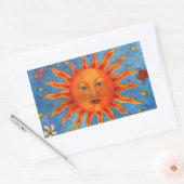 Astrology Sun Rechthoekige Sticker (Envelop)